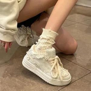 Amozae-Back To School Gifts Shooting Star Patchwork Sneakers