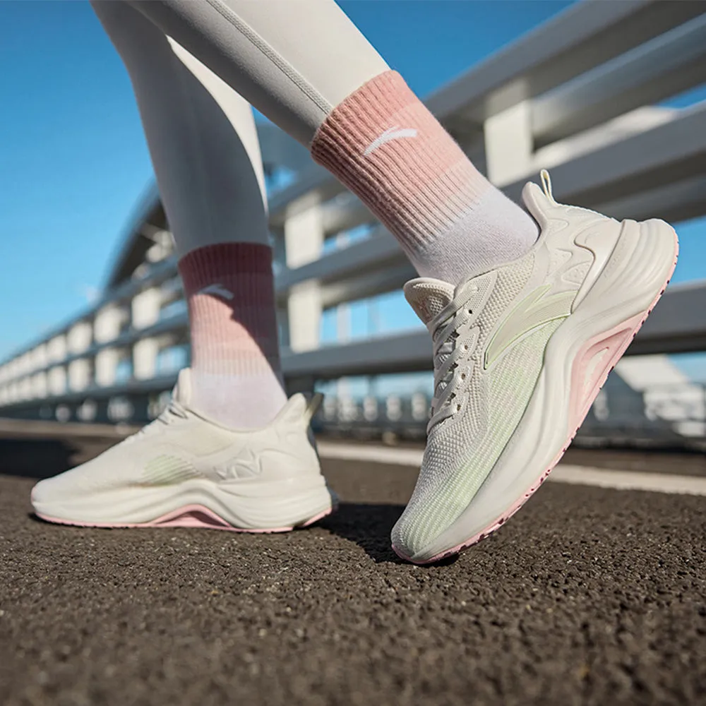 Anta Running Shoes For Women, Beige & Pink