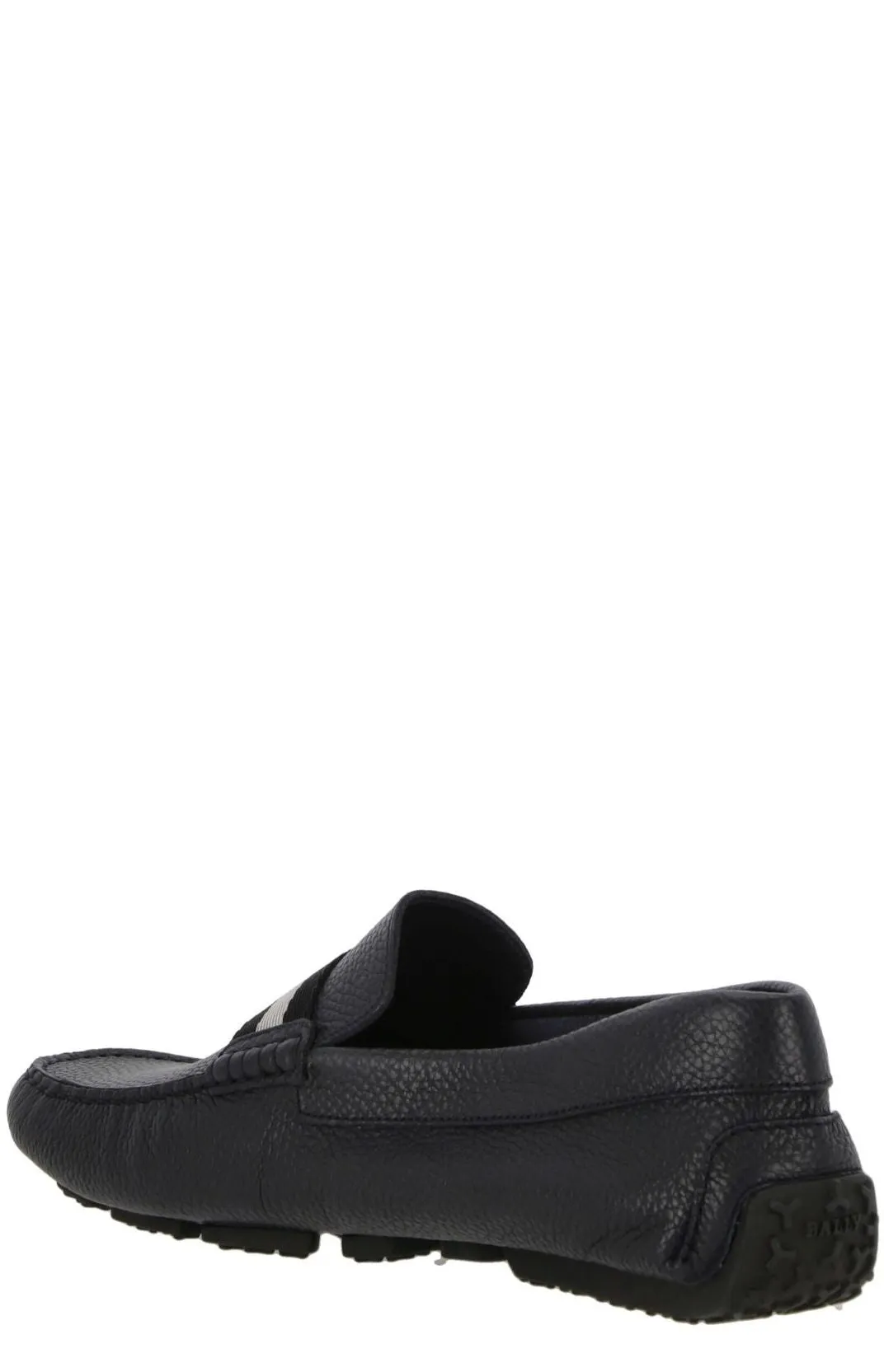 Bally Striped Round Toe Loafers