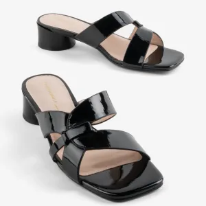 Beatrix Heeled Sandal (Black)