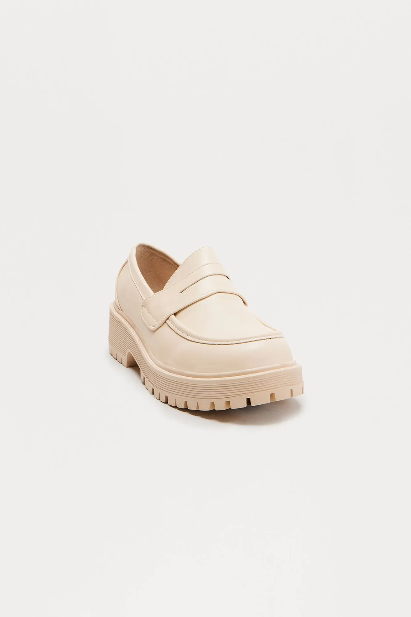 Berkley Faux Patent Loafers - Ivory