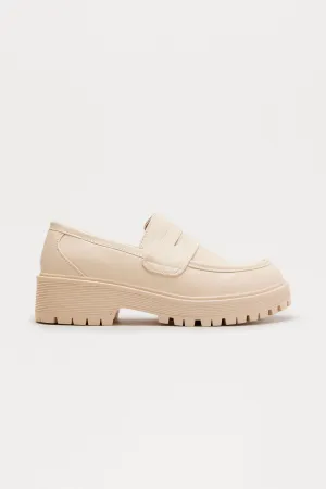 Berkley Faux Patent Loafers - Ivory