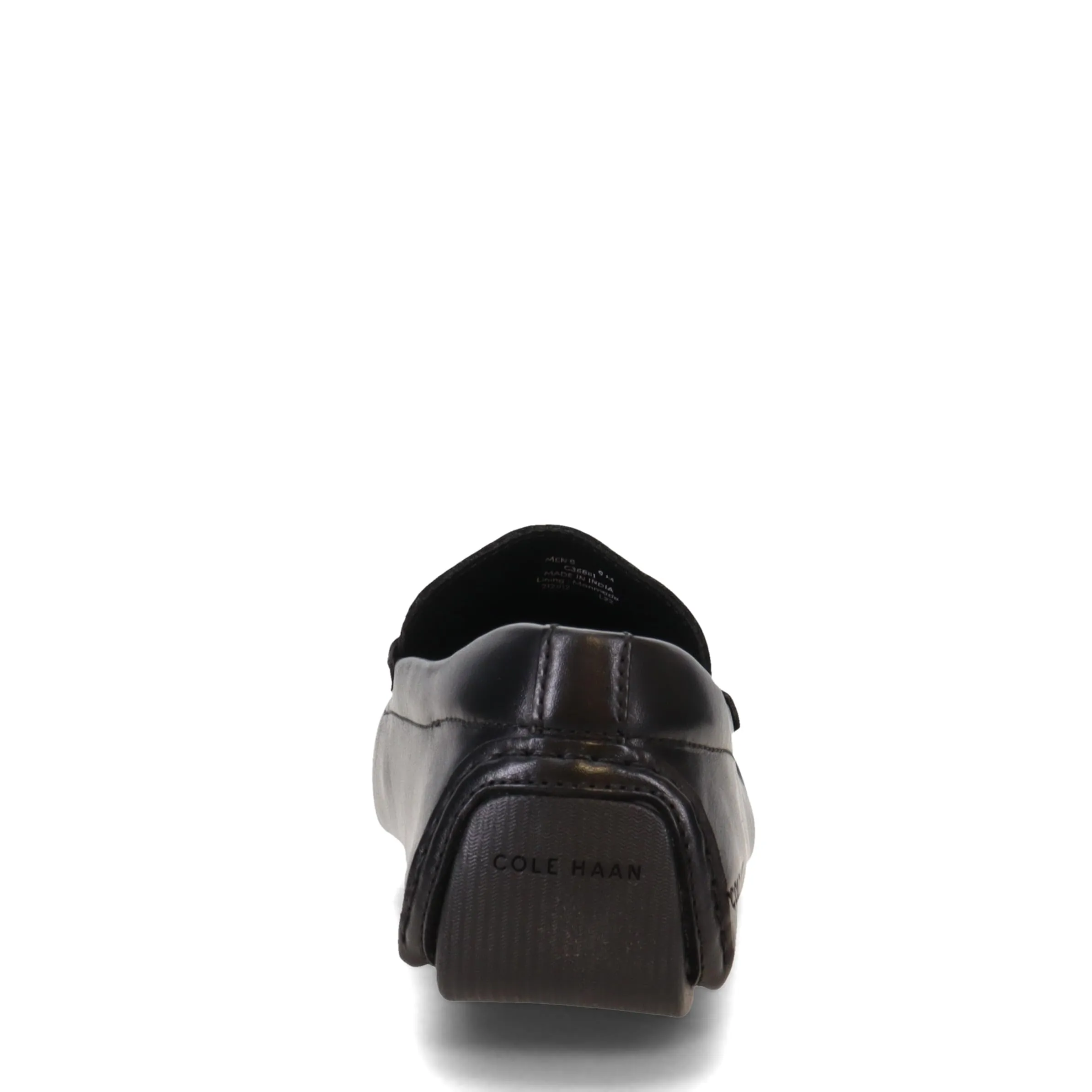 Cole Haan Men's Grand Laser Penny Driver Driving Style Loafer, Black/Black, 10