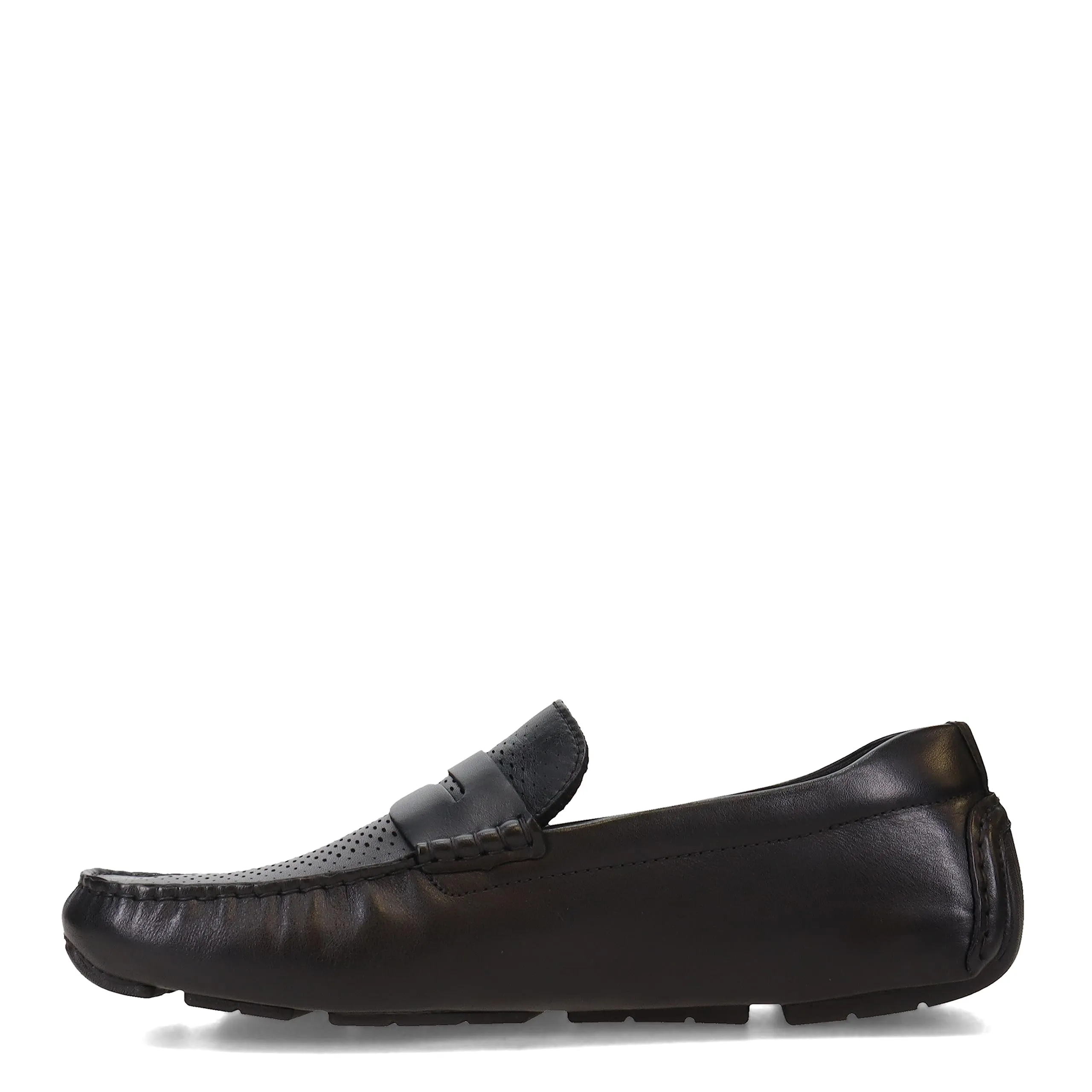 Cole Haan Men's Grand Laser Penny Driver Driving Style Loafer, Black/Black, 10