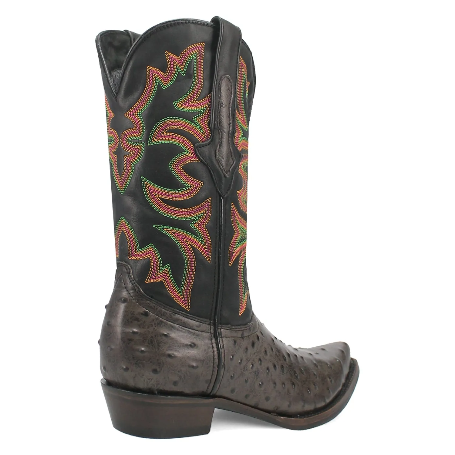 Dingo Mens Outlaw Black Leather Cowboy Boots