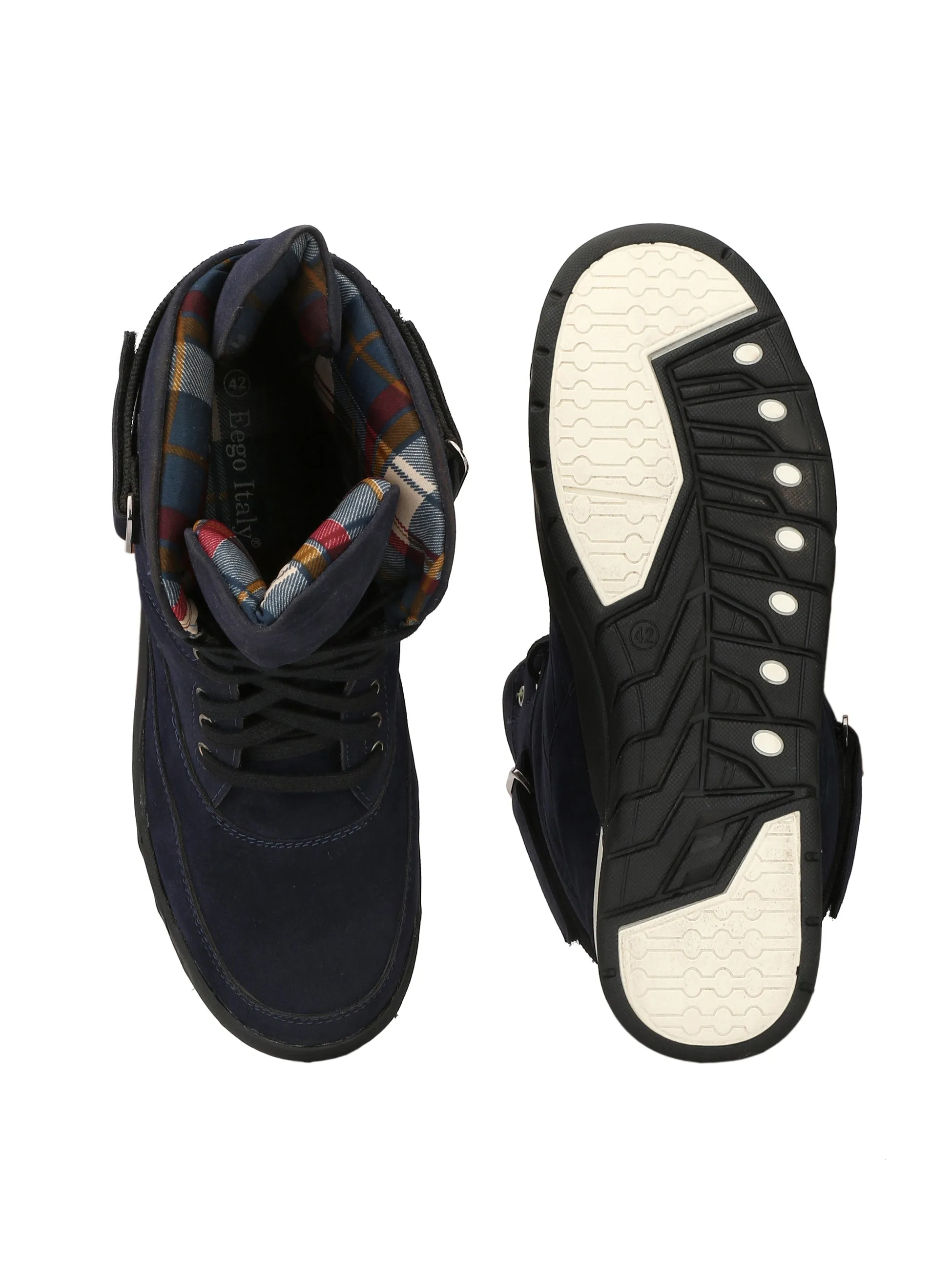Downtown High Top Boots NR-6-BLUE