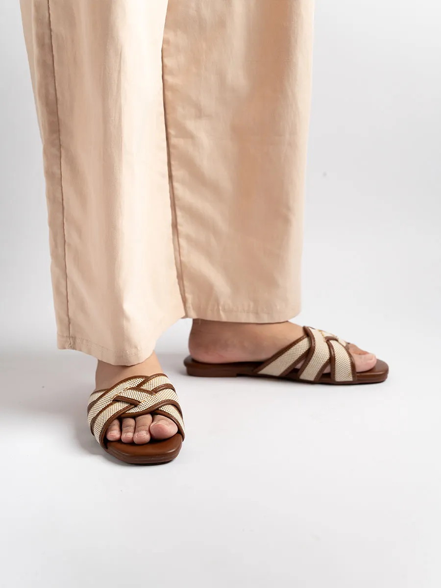 Elena Cross Jute Sandals