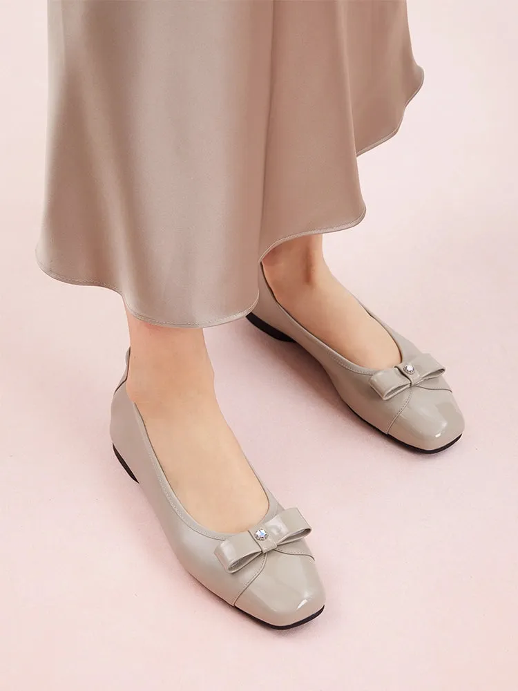 Fayence Patent Bow Flats