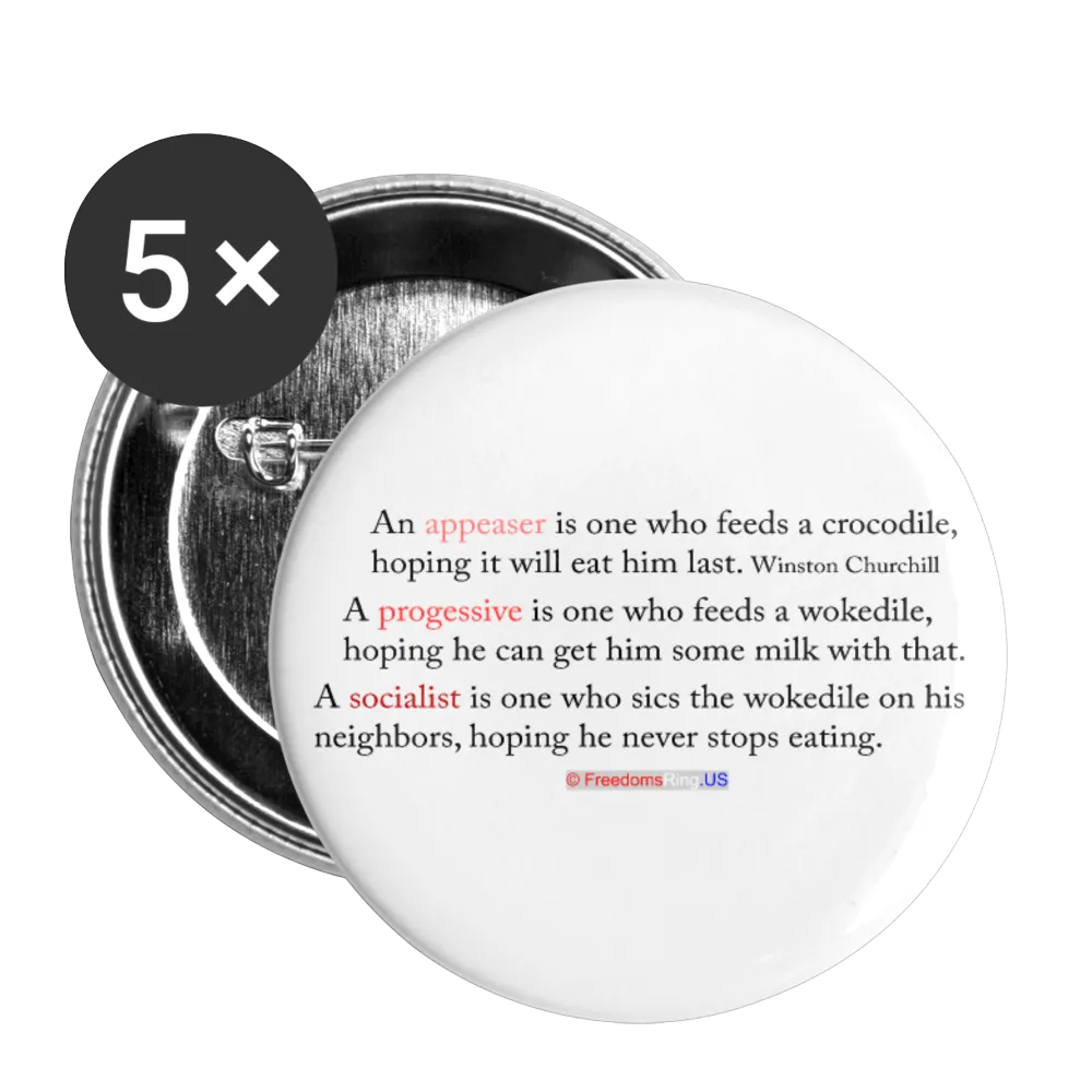 FEEDING THE WOKEDILE - Buttons large 2.2'' (5-pack)