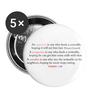 FEEDING THE WOKEDILE - Buttons large 2.2'' (5-pack)
