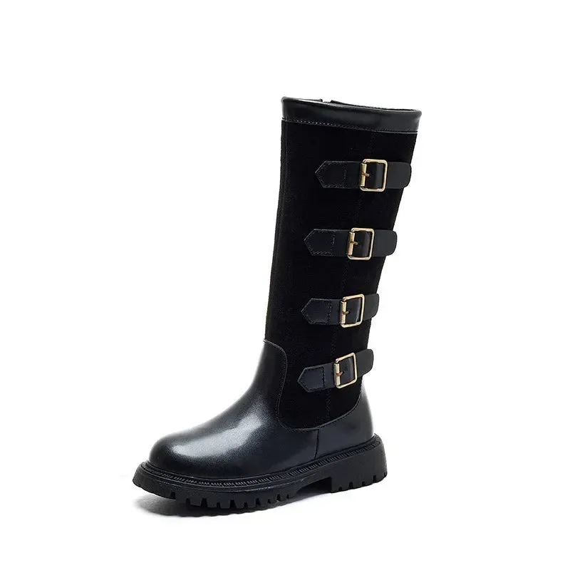 Girls Comfortable British Style Versatile Trendy Leather Boots