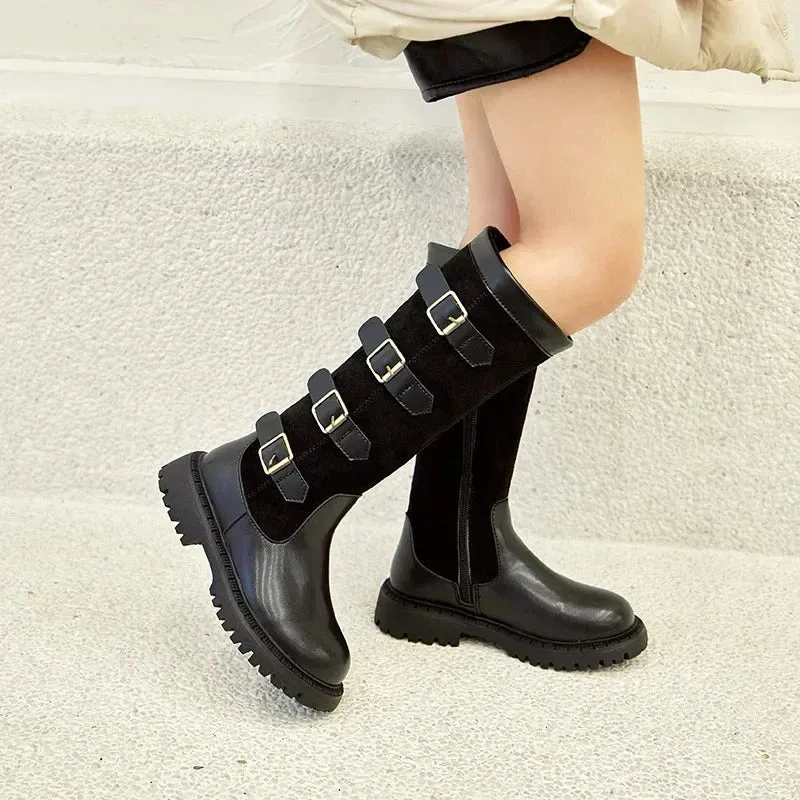 Girls Comfortable British Style Versatile Trendy Leather Boots