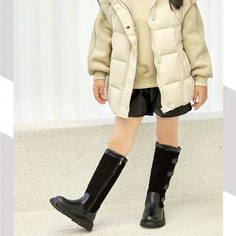 Girls Comfortable British Style Versatile Trendy Leather Boots