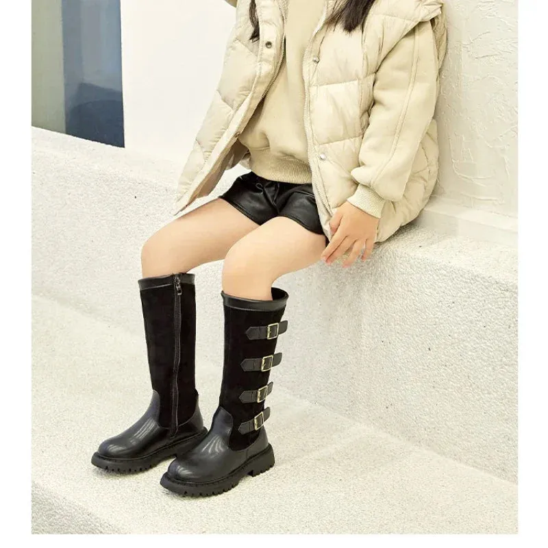 Girls Comfortable British Style Versatile Trendy Leather Boots