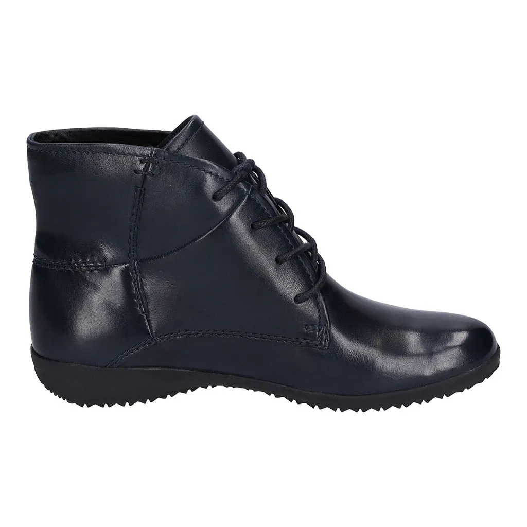 Josef Seibel 79709 Naly 09 Ladies Ocean Navy Leather Lace Up Ankle Boots