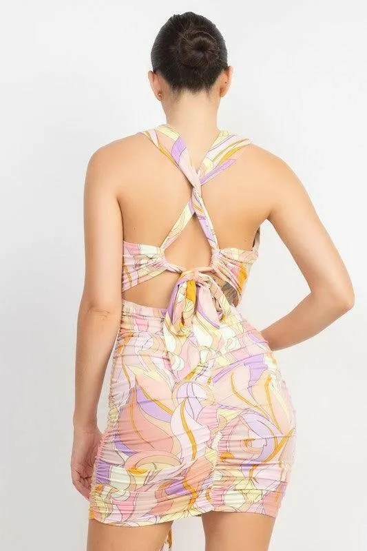 Jounie Multi color  Bodycon mini dress-FINAL SALE