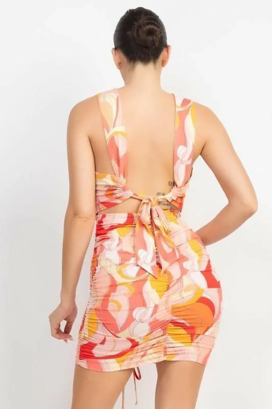 Jounie Multi color  Bodycon mini dress-FINAL SALE