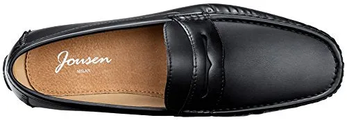 Jousen Men's Loafers Casual Slip On Penny Loafer Lightweight Driving Shoes (AMY802 Black 10)