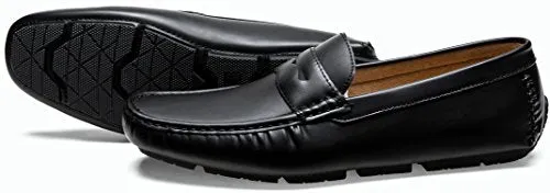 Jousen Men's Loafers Casual Slip On Penny Loafer Lightweight Driving Shoes (AMY802 Black 10)
