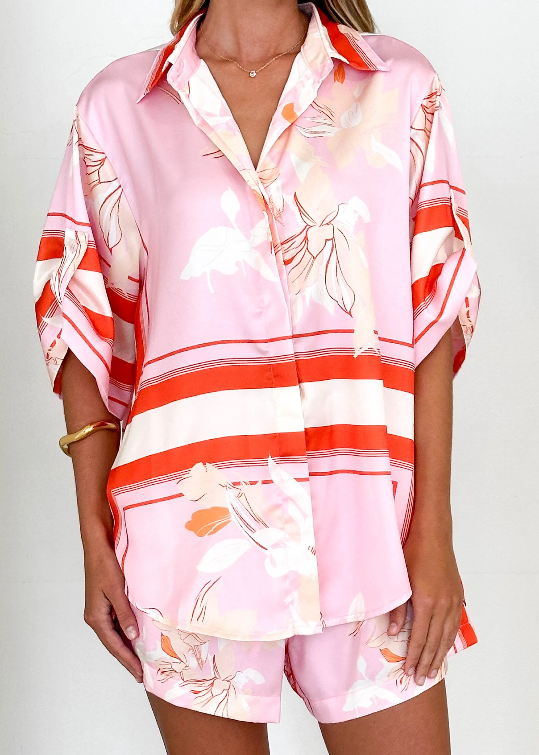Kaycie Shirt - Candy Pink Floral