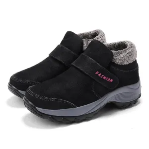 Ladies Plus Velvet Warm Soft Bottom Walking Sneakers