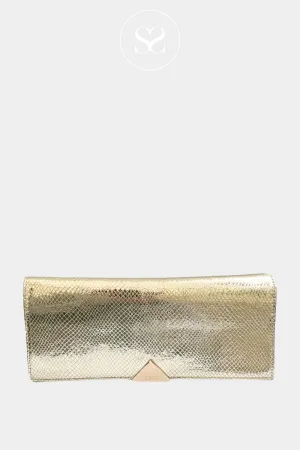 LODI L-1610 VINTAGE GOLD TEXTURED - ENVELOPE CLUTCH BAG