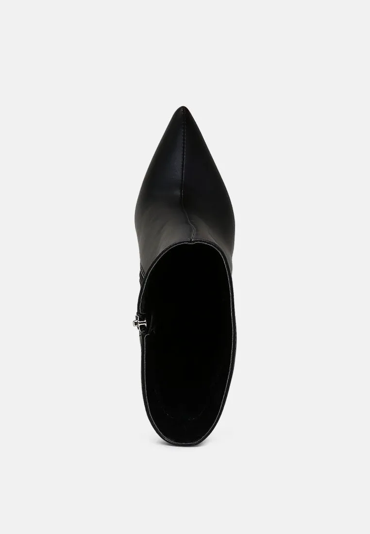 micah pointed toe stiletto high ankle boots