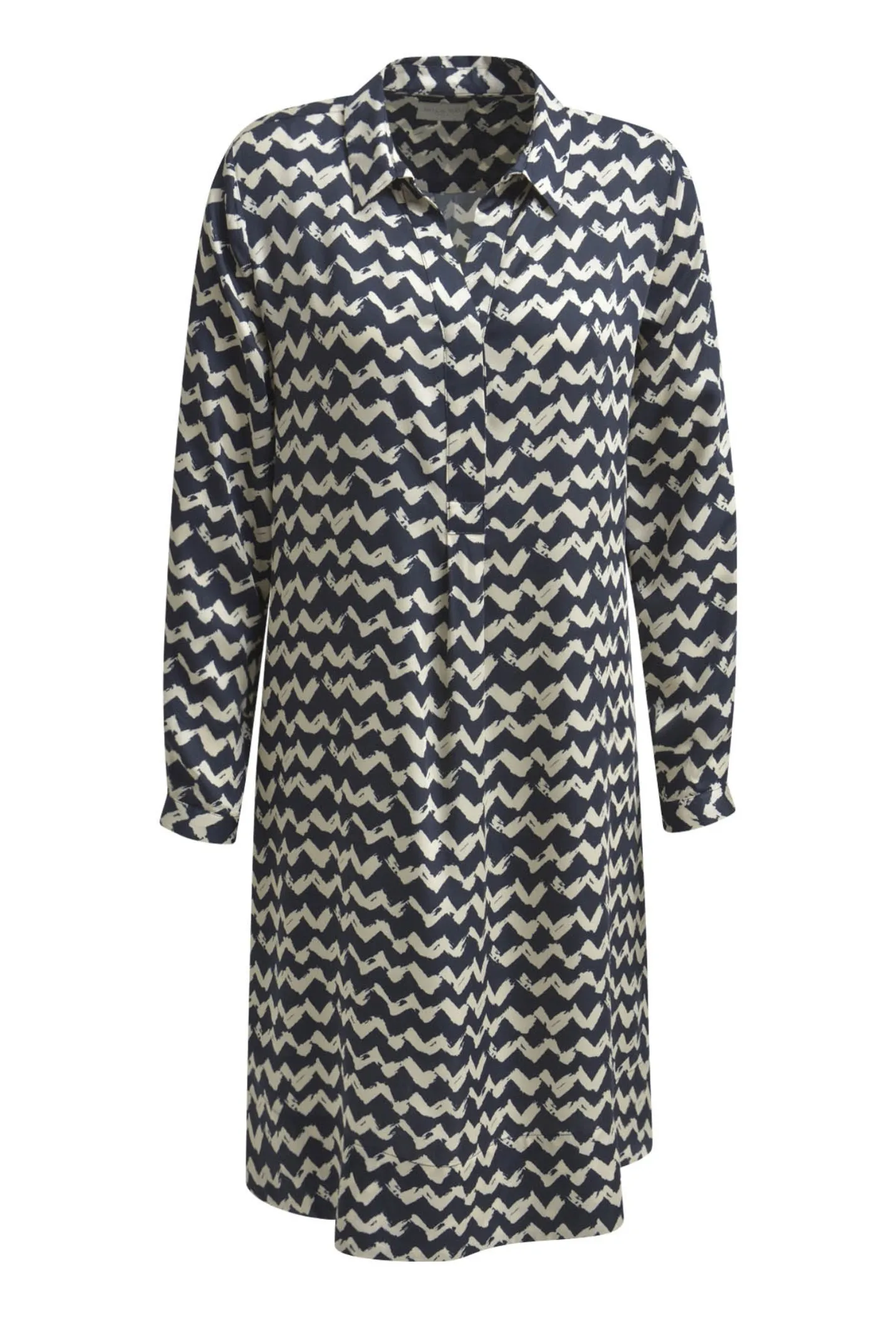 Milano 51-6407-1322 Navy Print Dress With Collar
