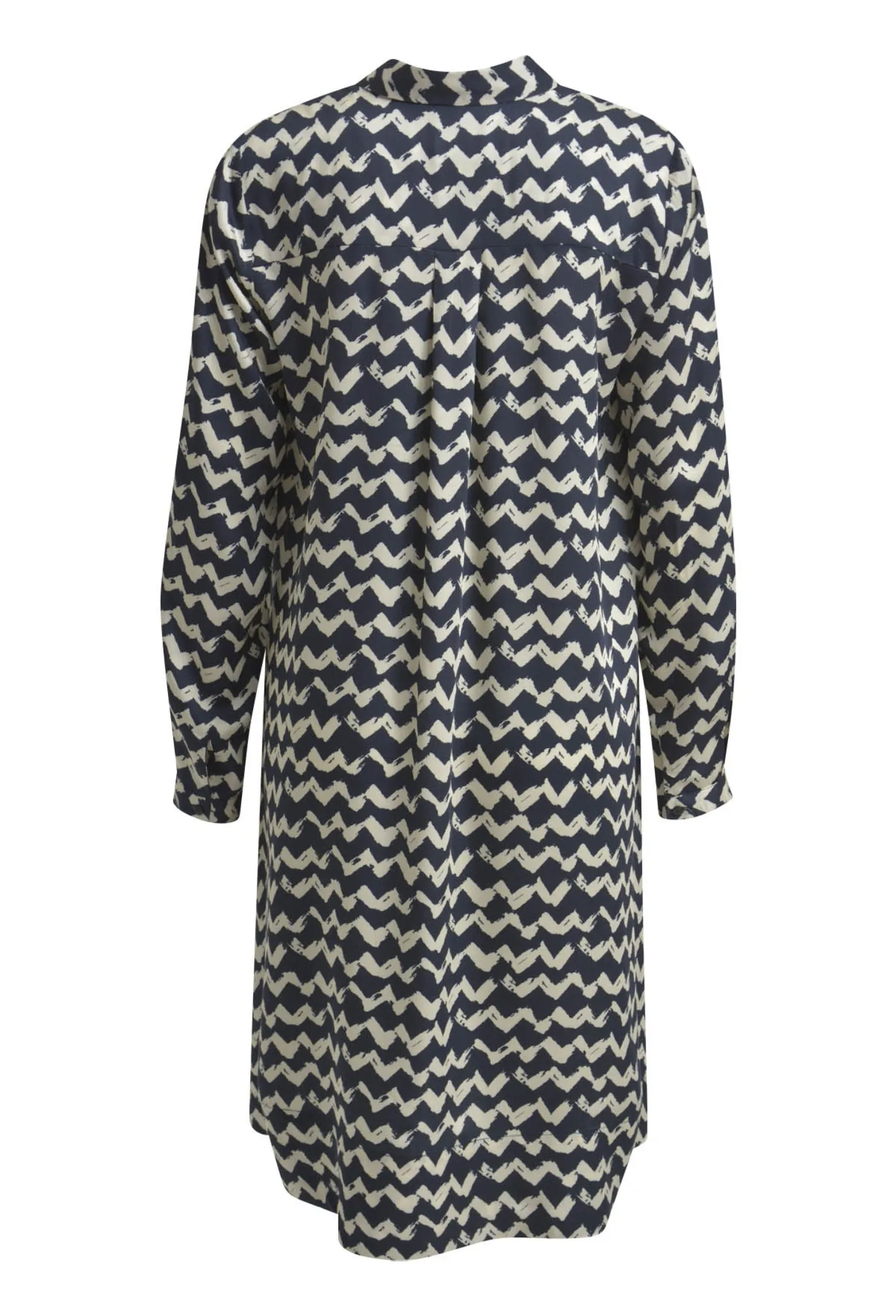 Milano 51-6407-1322 Navy Print Dress With Collar