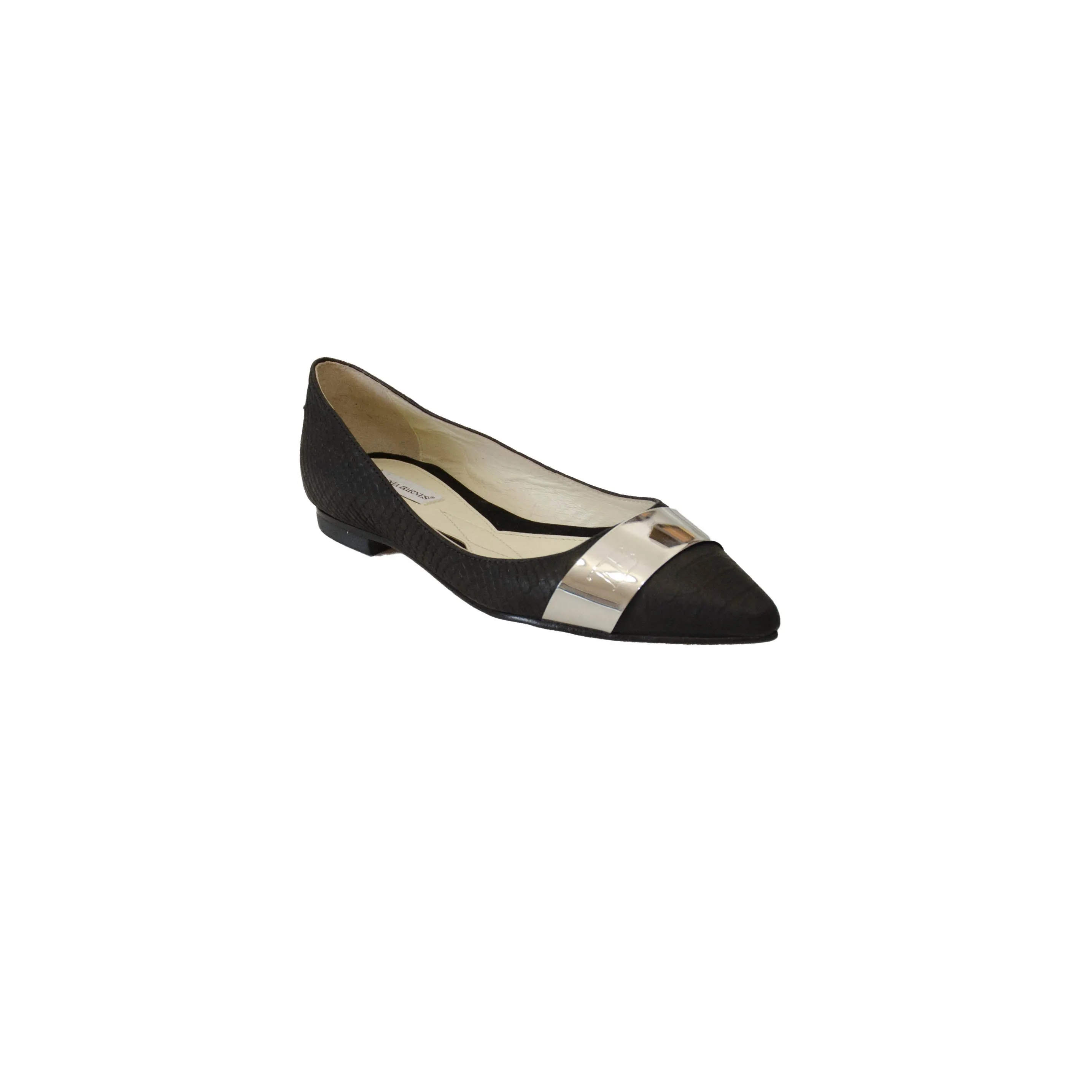 Pearl Embossed Snakeskin Ballet Flat