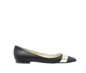 Pearl Embossed Snakeskin Ballet Flat