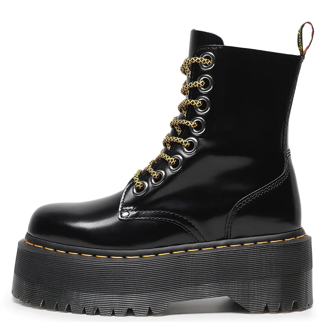 PEOPLETERRITORY 2025 thick-soled 8-hole locomotive boots, side zipper British women's short boots, versatile muffin bottom lace-up tooling boots