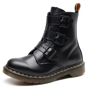 PEOPLETERRITORY Aberdeen New tooling boots women's 1460 British versatile high-top women's boots leather locomotive three-buckle strap new model