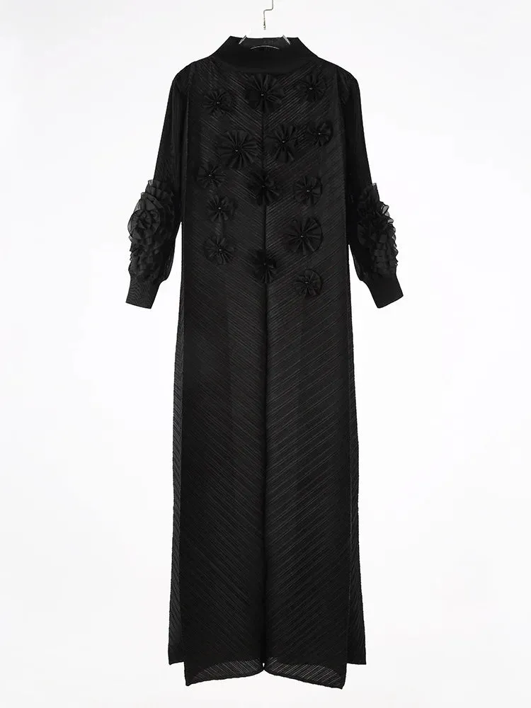 Premium Plissé Pleated Midi Dress
