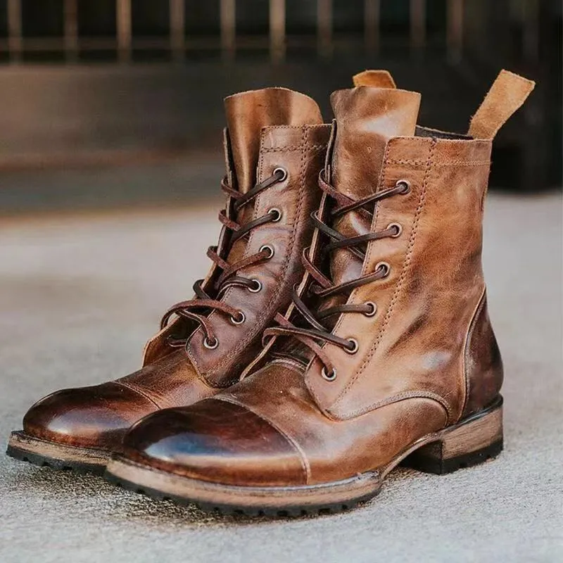 Retro Strap Versatile Casual Men's Boots Men's Shoes