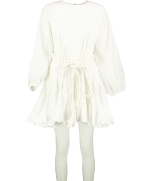 Rhode Resort White Ella Dress with braided belt UK S