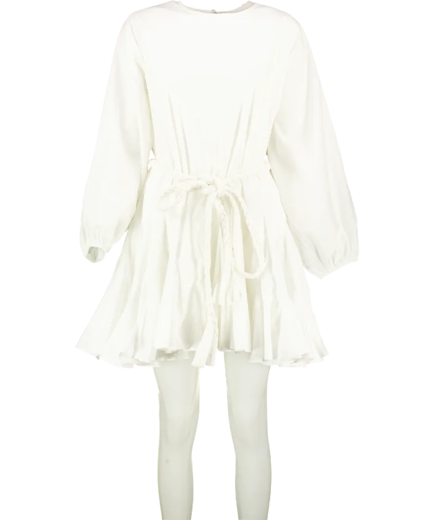 Rhode Resort White Ella Dress with braided belt UK S