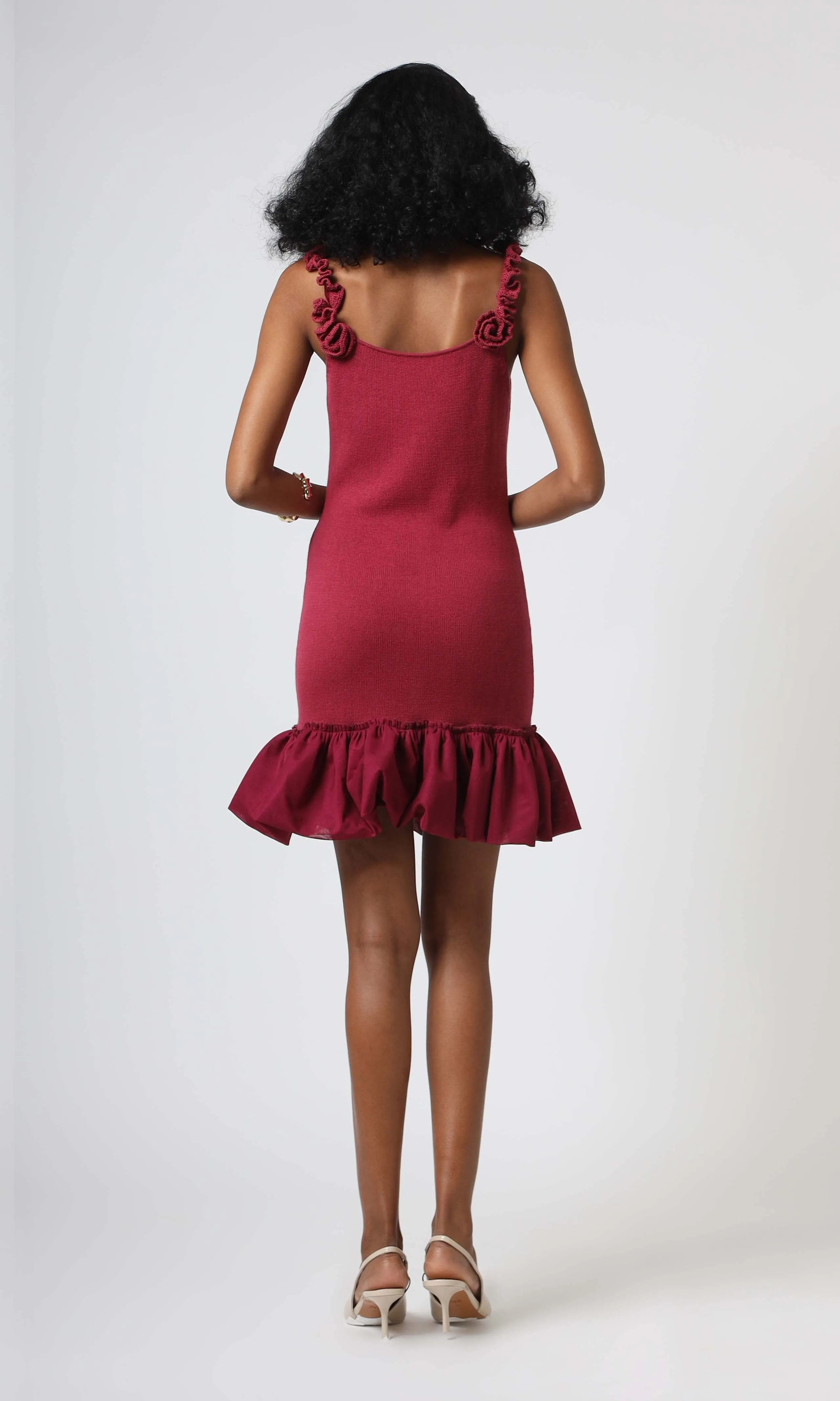 Rosette mini dress
