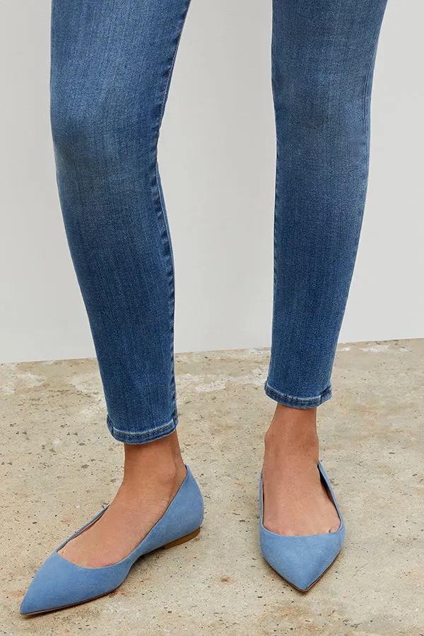 Rowan Flat - Suede :: Sky Blue