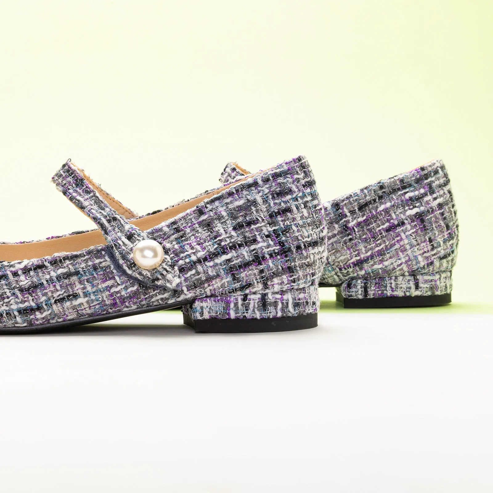 Single-Strap Tweed Mary Jane (Clara)
