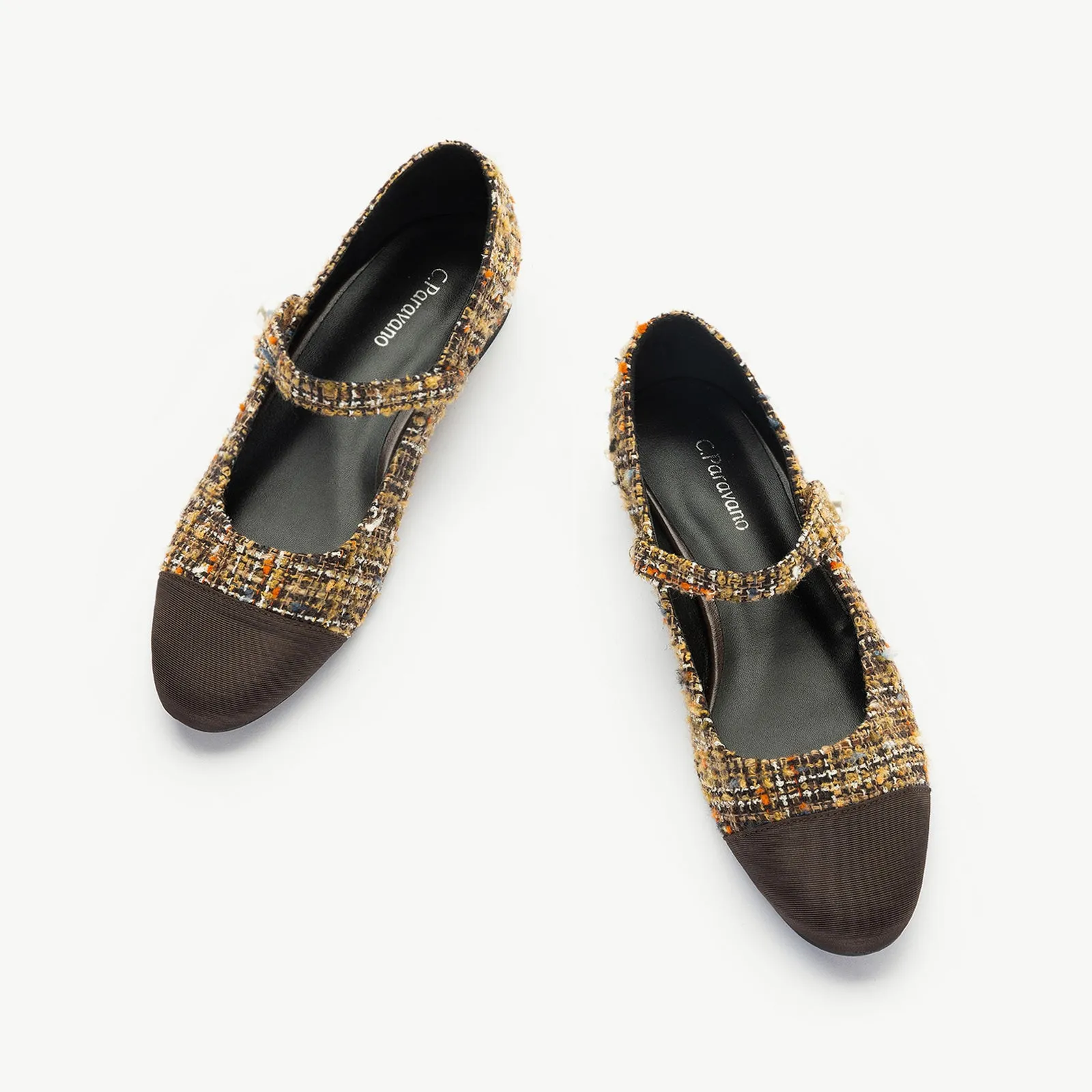Single-Strap Tweed/Solid Mary Jane (Clara)