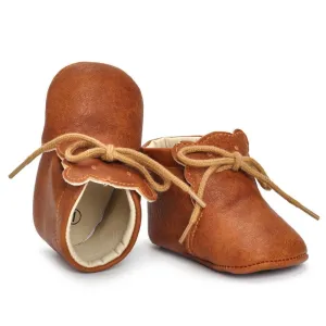 Tan Leather Baby Boots