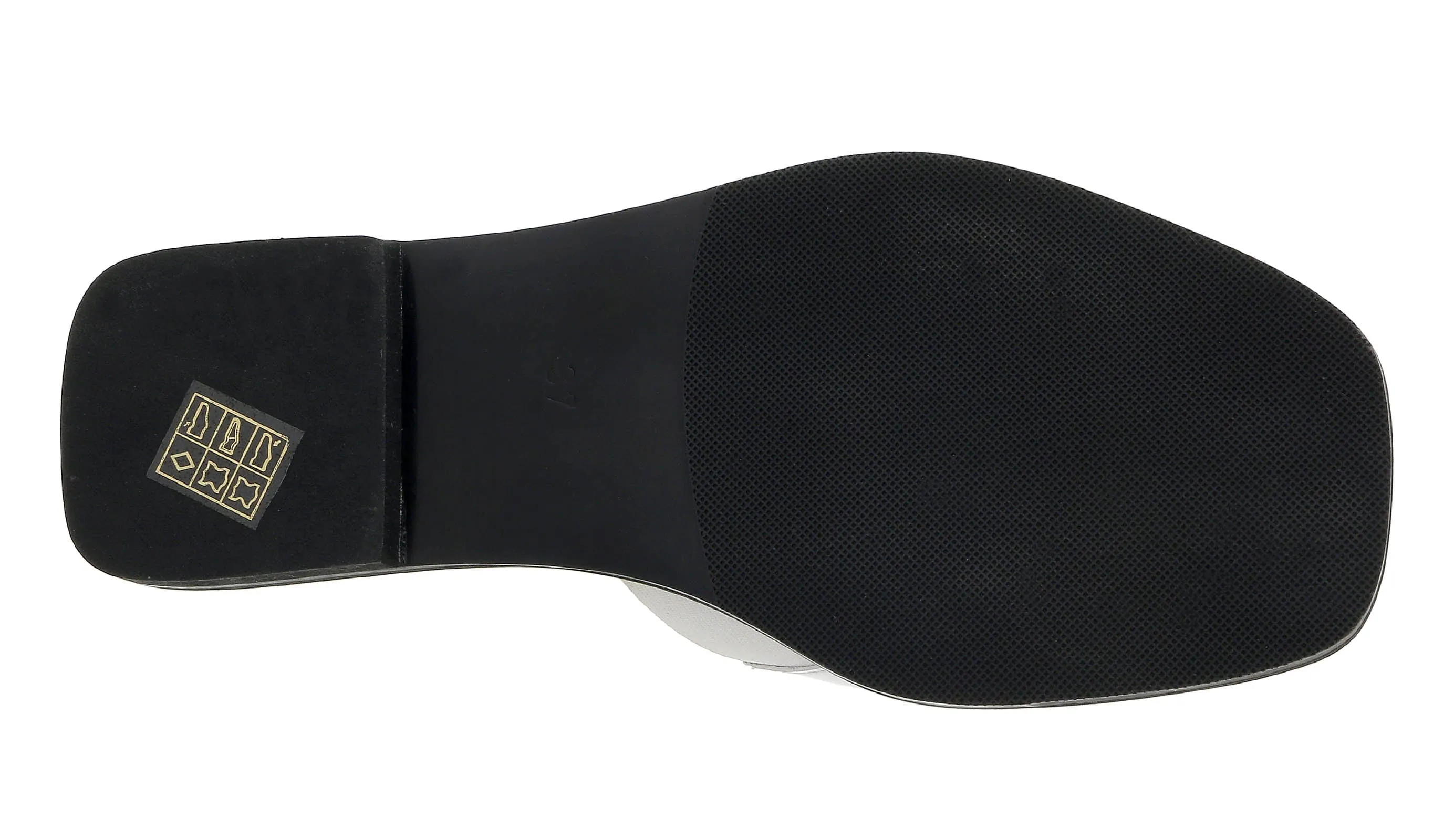 Ventutto White Crystal Embellished Leather Slide-