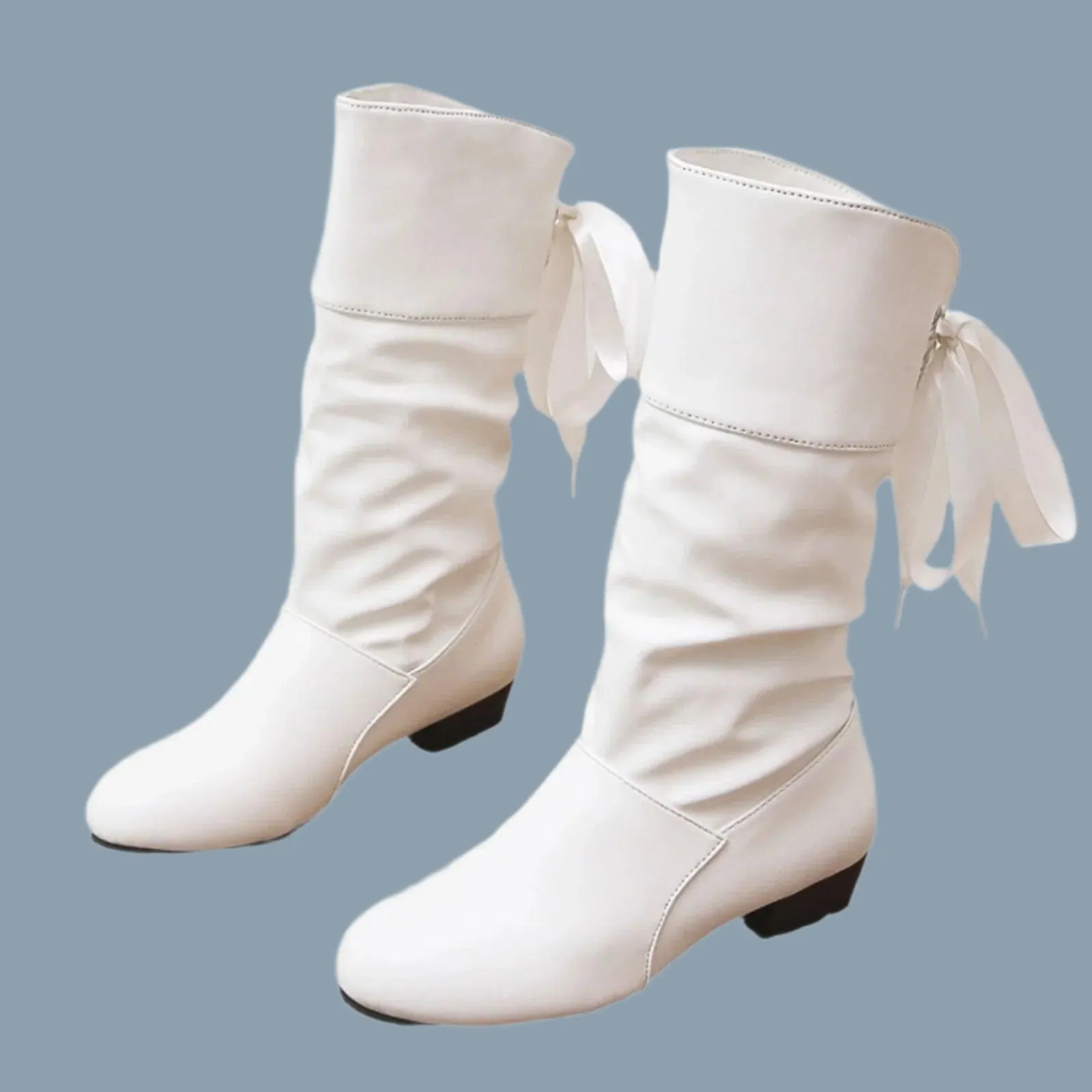Women's Versatile Mid-Calf Boots – Chunky Heel Western-Inspired Motorcycle Boots