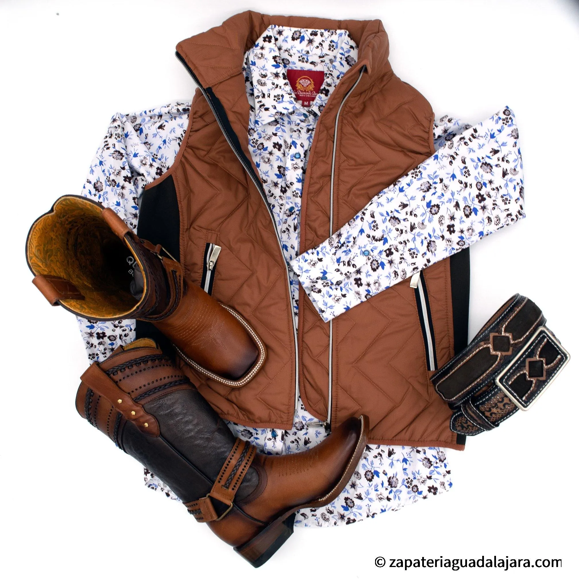 WOMEN'S WIDE SQUARE TOE HONEY LEATHER BOOT -Q3224251